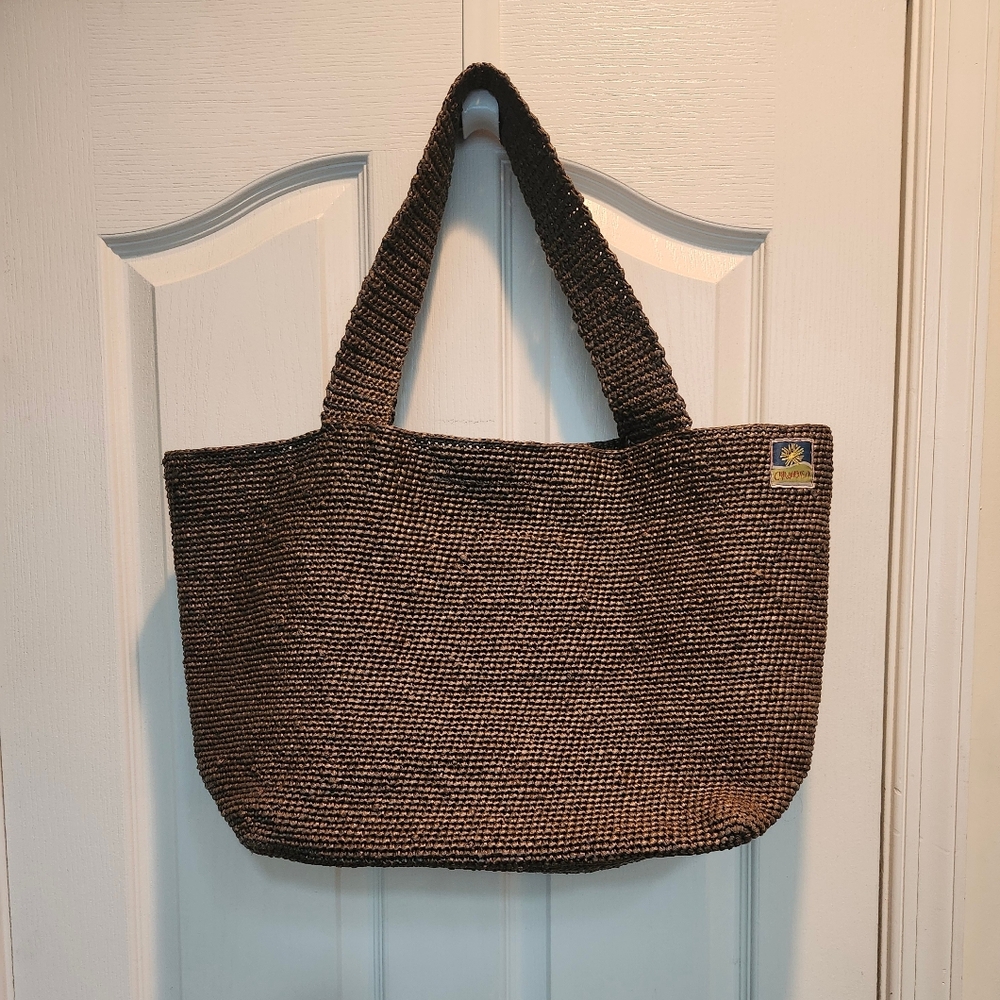 Crocheted Plastic Tote Bag Large